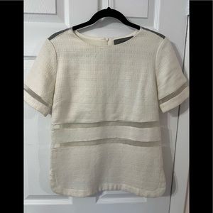 White Tweed T Shirt